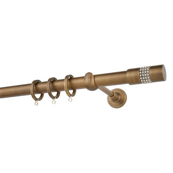 Κουρτινόβεργα Zogometal Easy Line E4134 Μπρονζέ Με Άκρα...