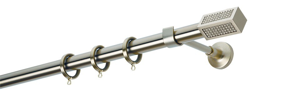 Κουρτινόβεργα Zogometal Easy Line E4139 Νίκελ Ματ Με Άκ