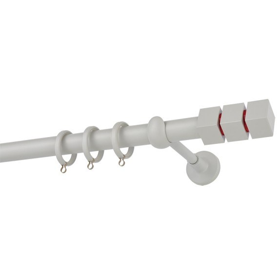 Κουρτινόβεργα Zogometal Color More Mat CP0473 Λευκό Παγου...