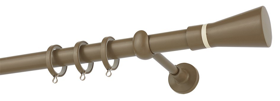 Κουρτινόβεργα Zogometal Color More Mat CP4110 Καφέ Ελιά