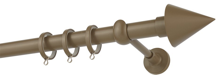 Κουρτινόβεργα Zogometal Color More Mat CP4146 Καφέ Ελιά