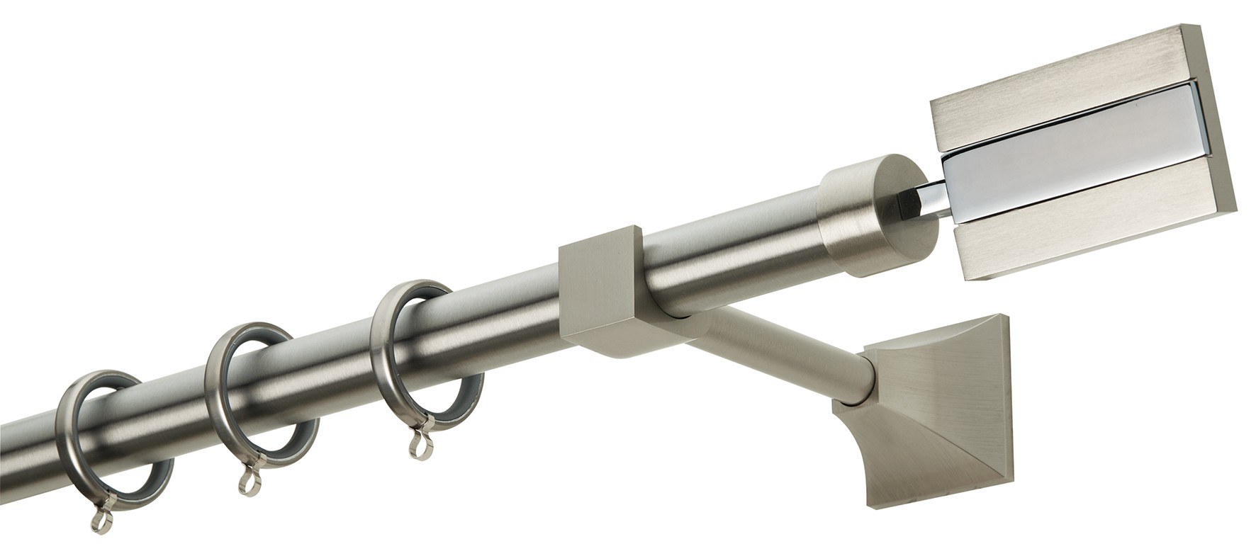 Κουρτινόβεργα Zogometal Prestige Collection PR4072 Νίκελ Ματ/Χρώμιο