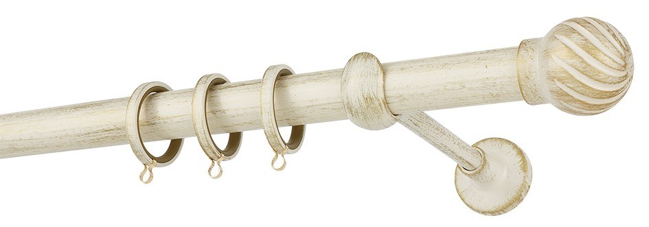 Κουρτινόβεργα Zogometal Rustique Collection R0427 Κρεμ 