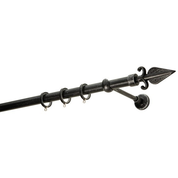 Κουρτινόβεργα Zogometal Rustique Collection R0447 Μαύρο...