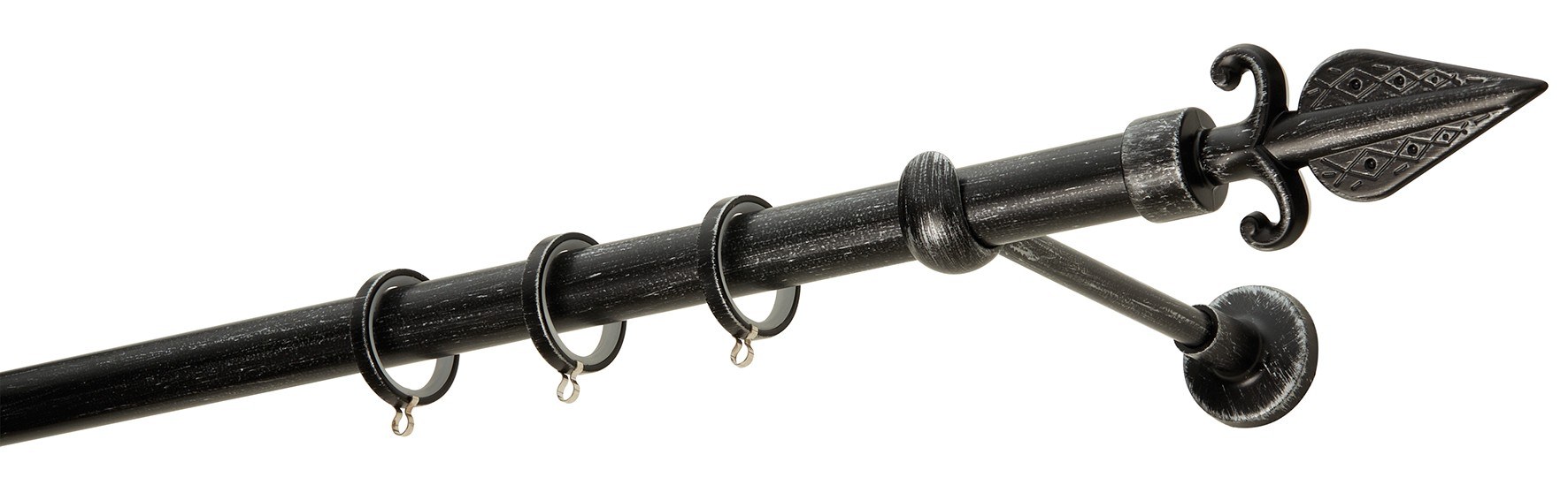 Κουρτινόβεργα Zogometal Rustique Collection R0447 Μαύρο