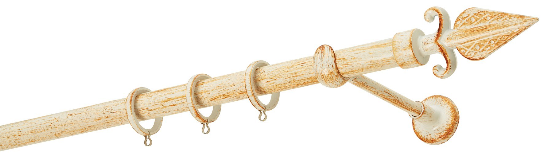 Κουρτινόβεργα Zogometal Rustique Collection R0447 Κρεμ 