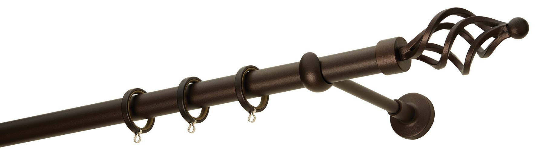 Κουρτινόβεργα Zogometal Rustique Collection R0454 Αντικέ Σκουριά