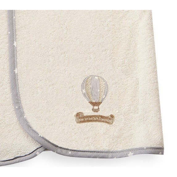 Κάπα Μπουρνούζι Dimcol Αερόστατο 01 Εκρού/Γκρι 80x80