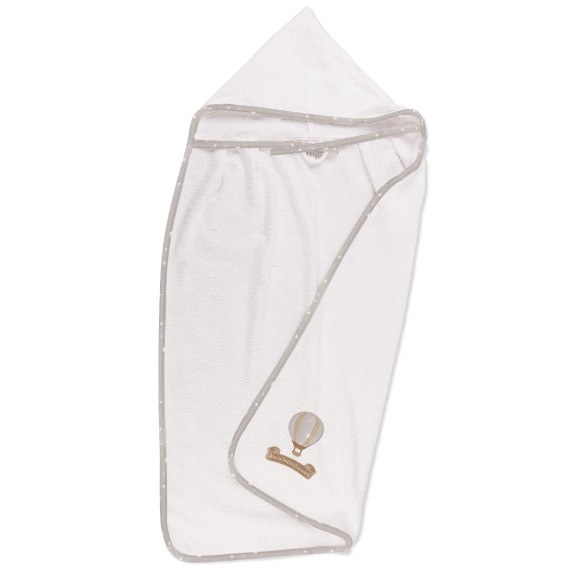 Κάπα Μπουρνούζι Dimcol Αερόστατο 05 Λευκό/Γκρι 80x80