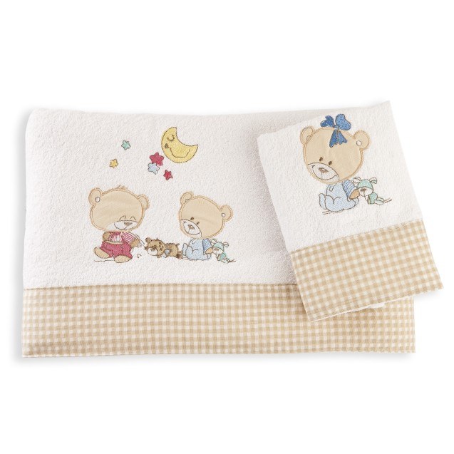 Σετ Πετσέτες 2 Τεμαχίων Dimcol Happy Bears 21...