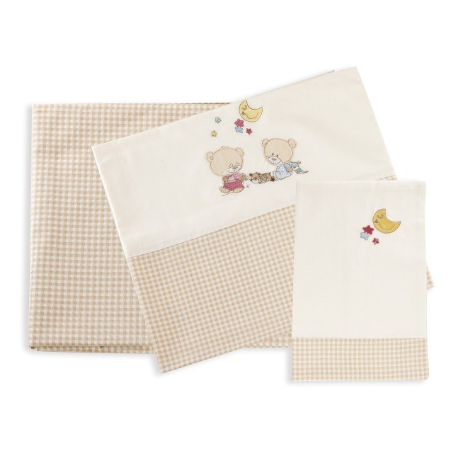 Σετ Σεντόνια Κούνιας Dimcol Happy Bears 22...