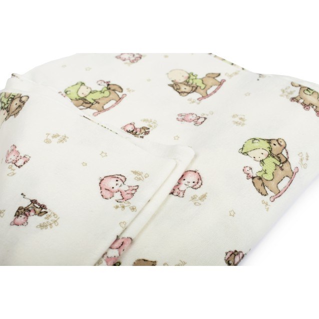 Σεντόνι Λίκνου Φανελένιο Dimcol Baby 03 80x110