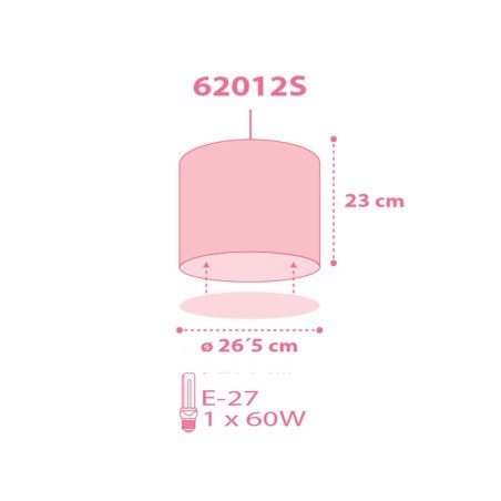 Παιδικό Φωτιστικό Οροφής Μονόφωτο Ango Sweet Dreams Pink 62012 S
