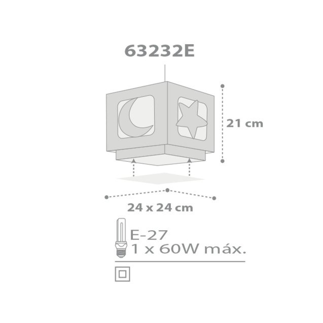 Παιδικό Φωτιστικό Οροφής Μονόφωτο Ango Gray...