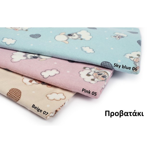 Βρεφικό Πάπλωμα Φανελένιο Dimcol Προβατάκι 07...