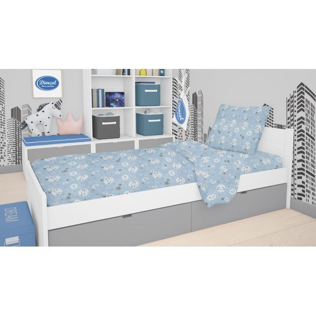 Πάπλωμα Μονό Dimcol Smile 81 Blue 160x240