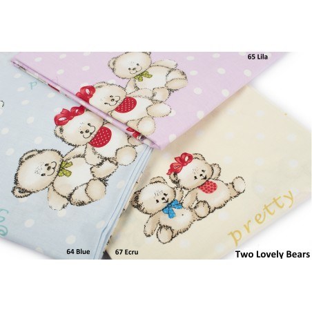 Βρεφική Παπλωματοθήκη Dimcol Two Lovely Bears 64 Blue 120x160