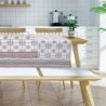 Runner Das Home 0595 Λευκό-Μέντα-Κεραμιδί 40x150