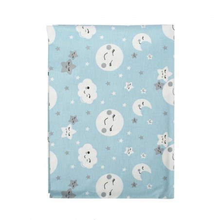 Βρεφικό Κατωσέντονο Κούνιας με Λάστιχο Dimcol Smile 81 Blue 70x140+15