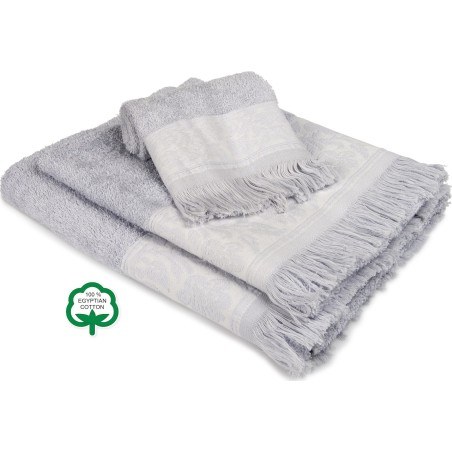 Σετ Πετσέτες 3 Τεμαχίων Dimcol Νέμεσις 14 Γκρι