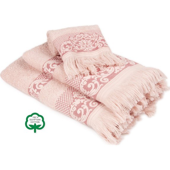 Σετ Πετσέτες 3 Τεμαχίων Dimcol Ίσιδα 02 Ροζ
