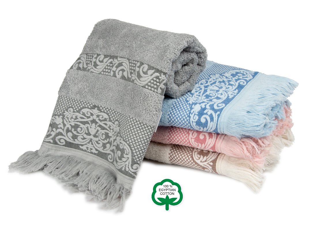 Σετ Πετσέτες 3 Τεμαχίων Dimcol Ίσιδα 03 Σιέλ