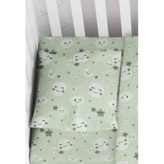 Βρεφική Μαξιλαροθήκη Dimcol Smile 80 Green 35x45