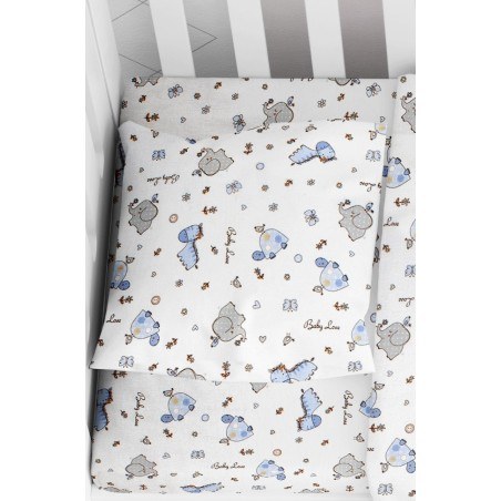 Βρεφική Μαξιλαροθήκη Dimcol Elephant 174 Blue 35x45