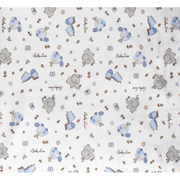 Σεντόνι Λίκνου Dimcol Elephant 174 Blue 80x110