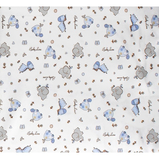 Σεντόνι Λίκνου Dimcol Elephant 174 Blue 80x110