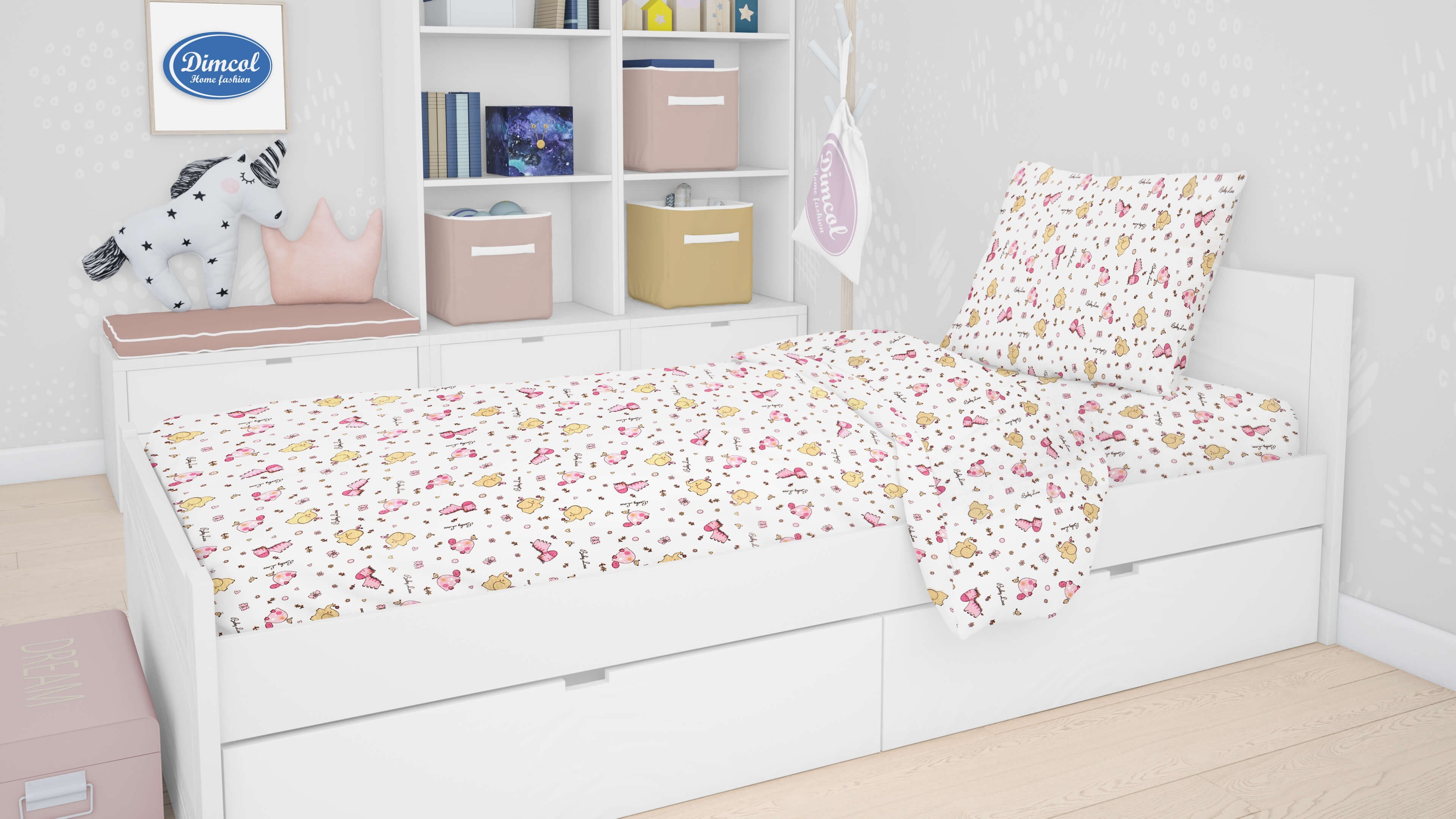 Dimcol - ΣΗΜΑΝΤΙΚΟ: Σε περίπτωση διαφοράς τιμής από το κατάστημα ισχύει παντα και μόνο η τιμή του καταστήματος Πάπλωμα Μονό Dimcol Elephant 172 Pink 160x240