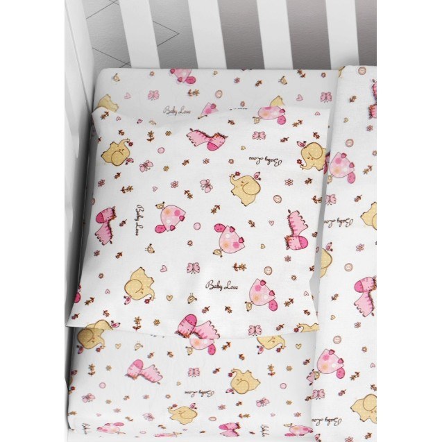 Βρεφική Μαξιλαροθήκη Dimcol Elephant 172 Pink...
