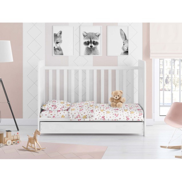 Βρεφική Μαξιλαροθήκη Dimcol Elephant 172 Pink...
