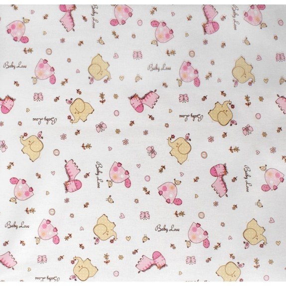 Σεντόνι Λίκνου Dimcol Elephant 172 Pink 80x110