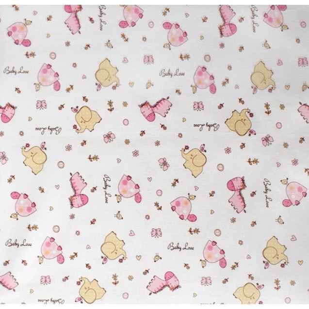 Σεντόνι Λίκνου Dimcol Elephant 172 Pink 80x110