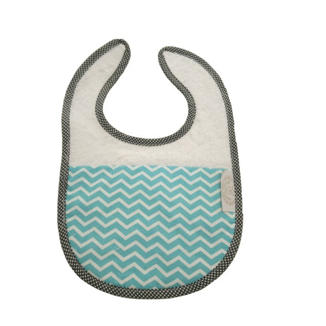 Σαλιάρα Ninna Nanna Chevron Τυρκουάζ 21x30