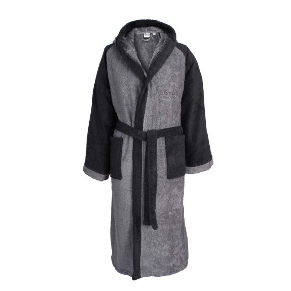 Μπουρνούζι Με Κουκούλα Dimcol 4020 Γκρι/Μαύρο