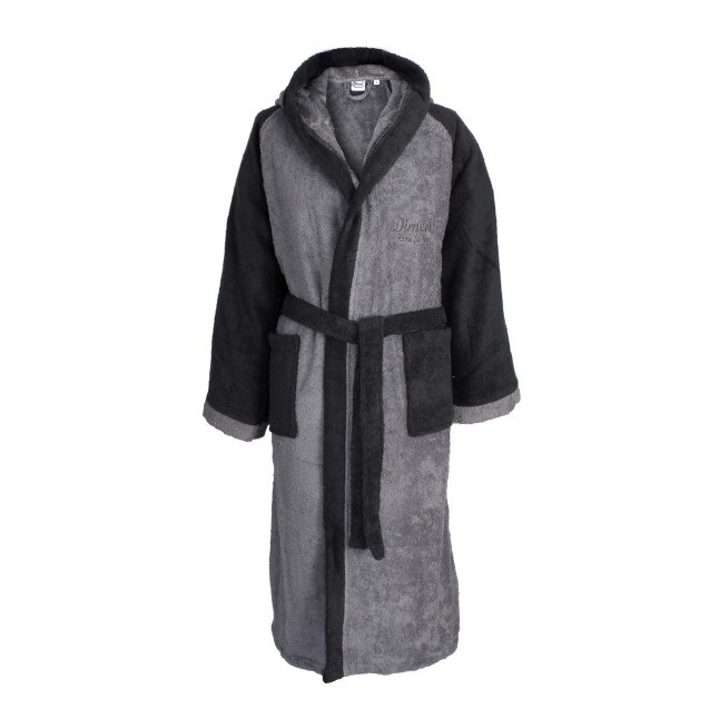 Μπουρνούζι Με Κουκούλα Dimcol 4020 Γκρι/Μαύρο