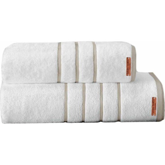 Πετσέτα Μπάνιου Makis Tselios Private White 90x150