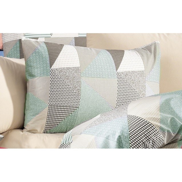 Μαξιλαροθήκη Dimcol Geometrical 330 Green-Beige...
