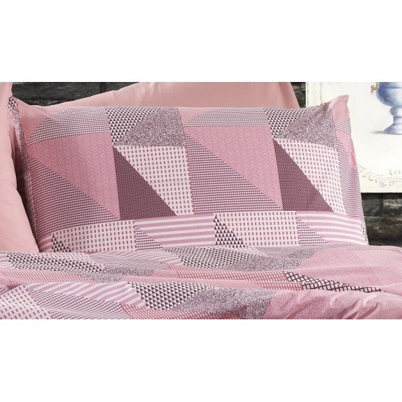 Μαξιλαροθήκη Dimcol Geometrical 331 Pink-Salmon 50x70