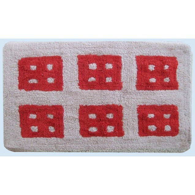 Πατάκι Μπάνιου Dimcol Παράθυρο Beige 50x85