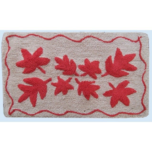 Πατάκι Μπάνιου Dimcol Φύλλο Beige 50x85