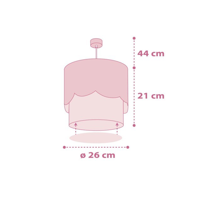 Παιδικό Φωτιστικό Οροφής Ango Moon Pink 61232 S