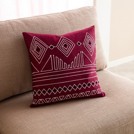 Μαξιλαροθήκη Διακόσμησης Gofis Home Edna 43x43 Red Leather 162/02