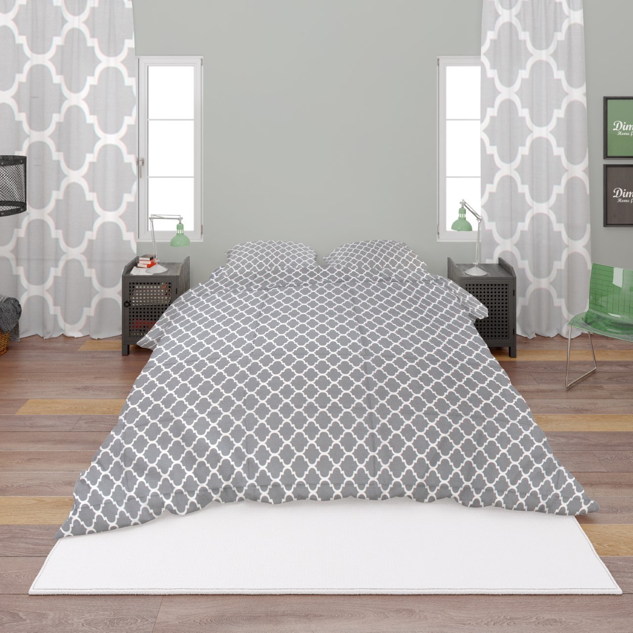 Πάπλωμα Μονό Dimcol Windows 135 Grey 160x240