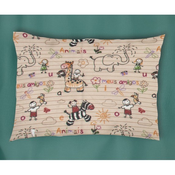 Μαξιλαροθήκη Παιδική Φανελένια Dimcol Africa 145 Beige 50x70