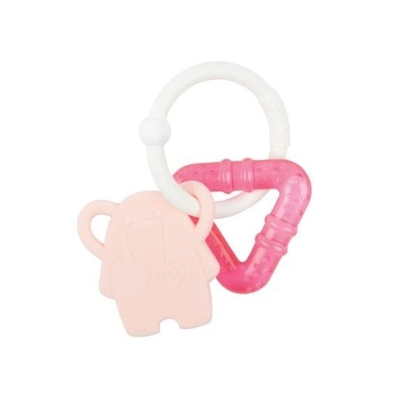 Μασητικό Σιλικόνης με Κρίκο Ψύξης Nattou Silicon Ροζ Ν877930