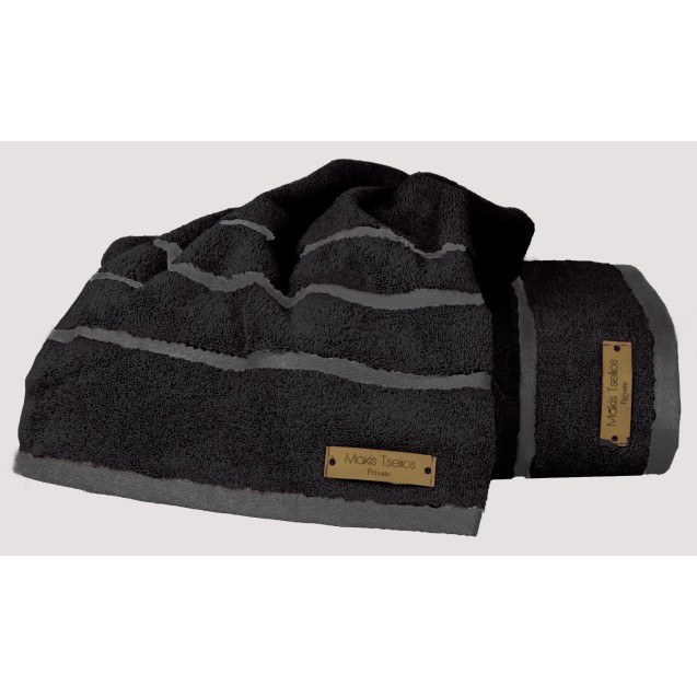 Πετσέτα Μπάνιου Makis Tselios Prive Black 90x150