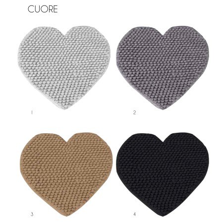 Αντιολισθητικό Πατάκι Μπάνιου Makis Tselios Cuore 4 Black 65x65